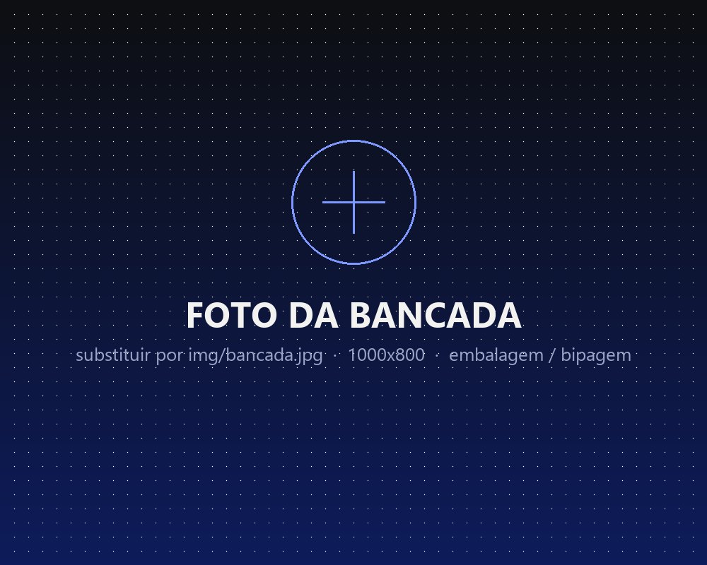 Bancada de separação com pedidos sendo embalados