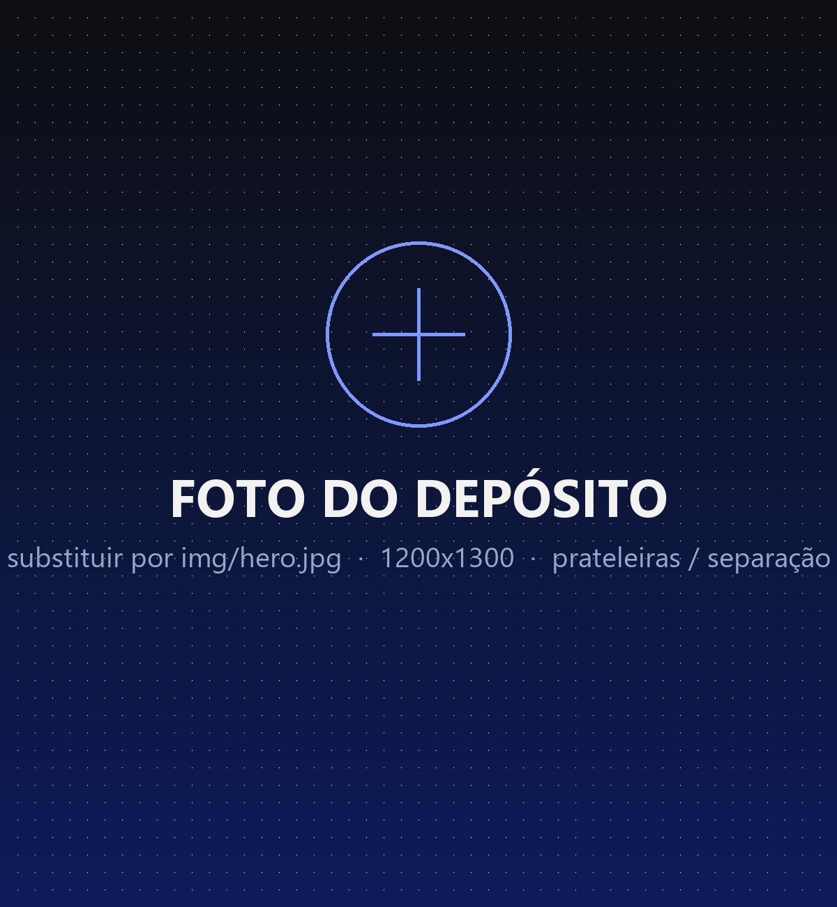 Prateleiras de um depósito com caixas separadas para despacho